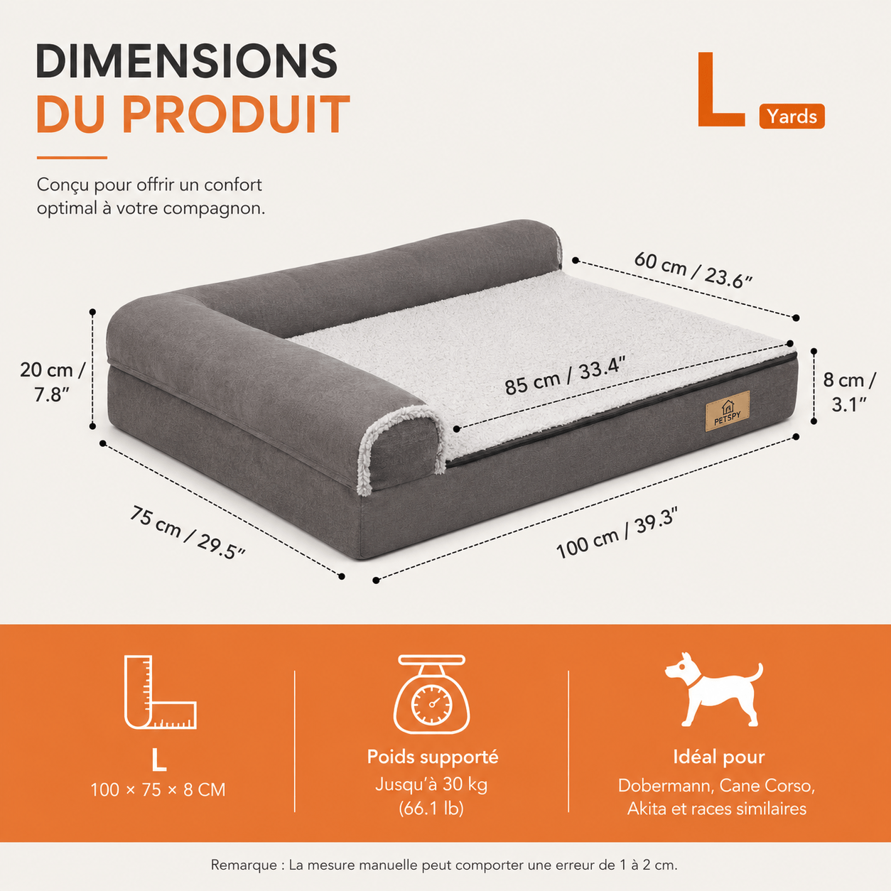 panier orthopédique mémoire de forme chien – Image 7