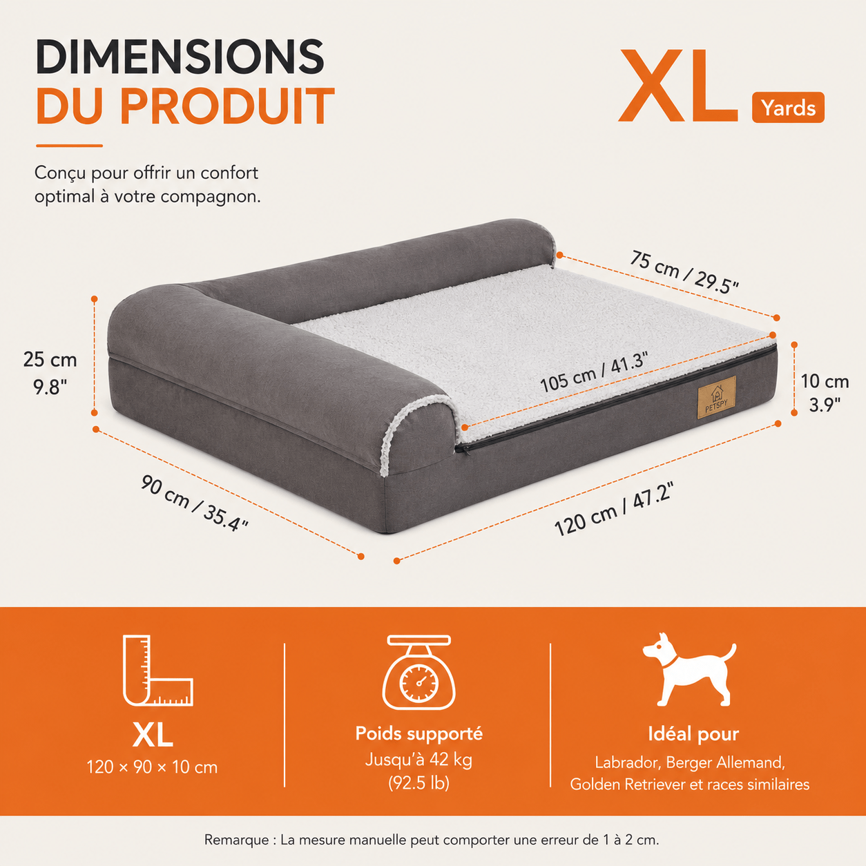 panier orthopédique mémoire de forme chien – Image 8