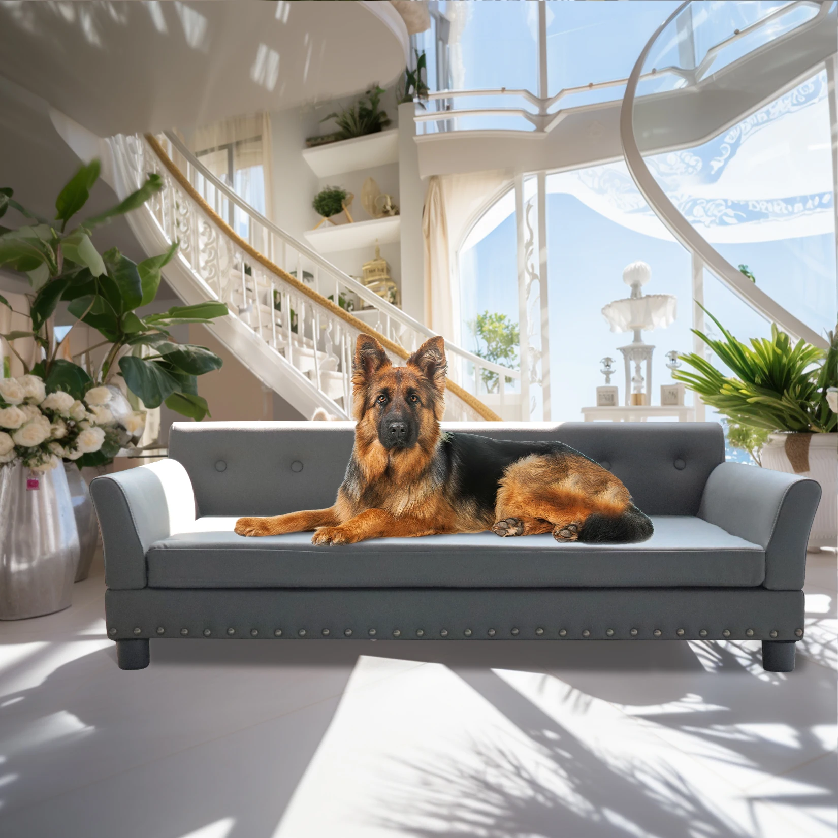 panier canapé pour grand chien